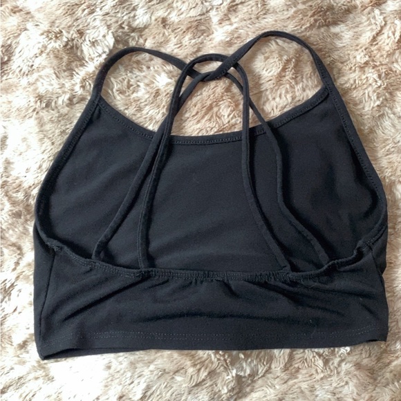 Women's Black Strappy Bralette - Picture 2 of 2